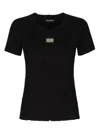 Dolce & Gabbana Jersey T-shirt With Rips And Dolce&gabbana Tag In Black