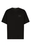 Dolce & Gabbana Logo Plaque Crewneck T-shirt In Black