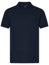 Dolce & Gabbana Cotton Polo Shirt With Buttoned Collar And Ribbed Accents In Blue