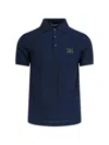Dolce & Gabbana Cotton Polo Shirt With Buttoned Collar And Ribbed Accents In Blue