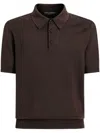 Dolce & Gabbana Brown Polo In Cotton Short-sleeves In Brown