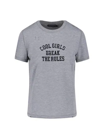 Dolce & Gabbana Cool Girls Brake The Rules T-shirt In Gray