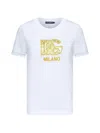 Dolce & Gabbana Majolica Embroidered Logo T-shirt In Ricamati