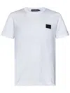 Dolce & Gabbana White Crewneck T-shirt With Logo Plate In Cotton Man In White
