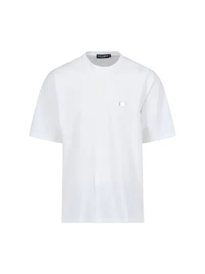 Dolce & Gabbana T-shirt With Plate In White