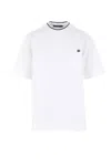 Dolce & Gabbana White Crewneck T-shirt With Logo Embroidery On The Front In White