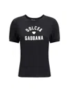 Dolce & Gabbana Black Cotton Logo T-shirt In Black