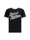 Dolce & Gabbana Round Neck T-shirt In Cotton In Black