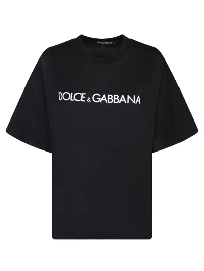 Dolce & Gabbana Cotton T-shirt With Logo In Black