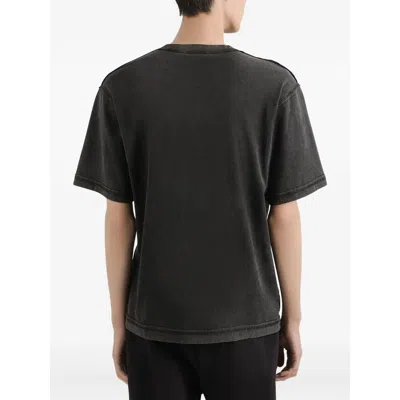 Dolce & Gabbana Milano 984 Printed Cotton T-shirt In Black