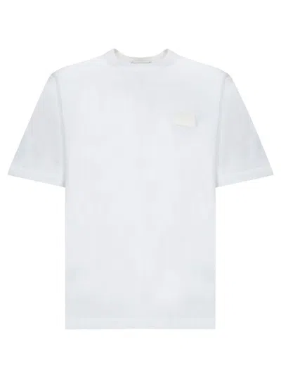 Dolce & Gabbana Tone-on-tone Plaque White T-shirt