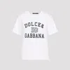 Dolce & Gabbana Jersey T-shirt With Dolce&gabbana Logo Embroidery And Lettering In Animal Print