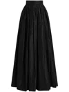 Dolce & Gabbana Long Taffeta Circle Skirt In Black