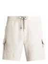 Dolce & Gabbana Tag-detail Swim Shorts In Neutrals