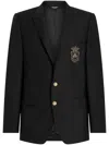 Dolce & Gabbana Appliqué Blazer - Men's - Eco Virgin Wool/silk/viscose In Black