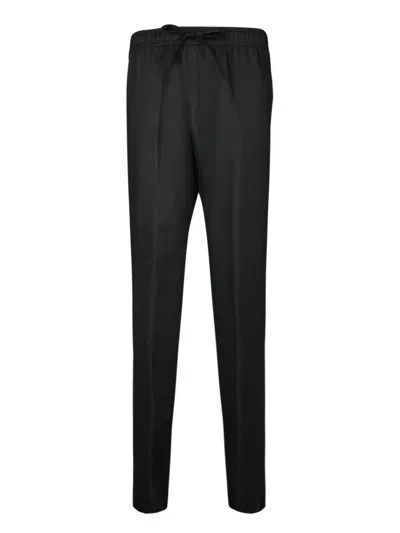 Dolce & Gabbana Stripe-trim Trousers In Black