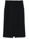 Dolce & Gabbana Dolce&gabbana Black Gabardine Wool Pencil Skirt In Black