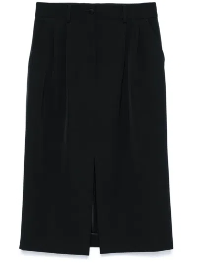 Dolce & Gabbana Tailored Black Wool Skirt