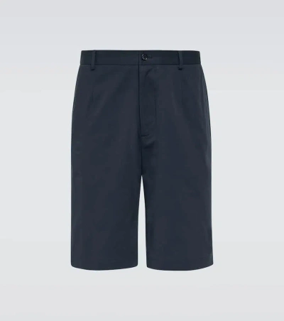 Dolce & Gabbana Tailored Cotton-blend Bermuda Shorts In Blu Scurissimo 1