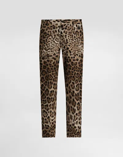 Dolce & Gabbana Tailored Cotton Pants In Print