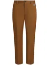 Dolce & Gabbana Cotton Trousers Featuring Belt Loops In Brown