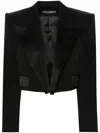 Dolce & Gabbana Tailored Cropped Blazer In Black