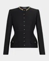 Dolce & Gabbana Tailored Crystal-embellished Blazer In Black