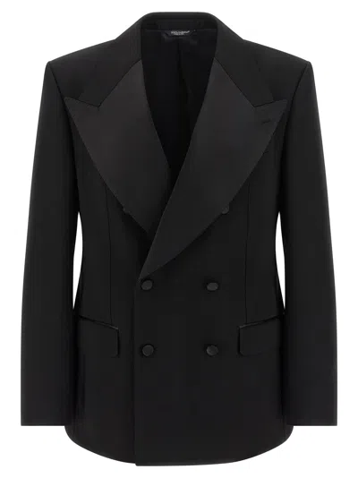 DOLCE & GABBANA TAILORED DOUBLE-BREASTED BLAZER BLACK