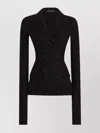Dolce & Gabbana Double-breasted Jacket In Wool Cloth In Black