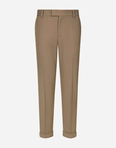 Dolce & Gabbana Tailored Gabardine Pants In Multicolor