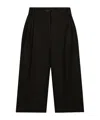 Dolce & Gabbana Wool Gabardine Tuxedo Bermuda Shorts In Black