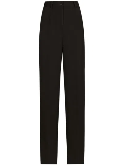 Dolce & Gabbana Straight-leg Tailored Pants In Black