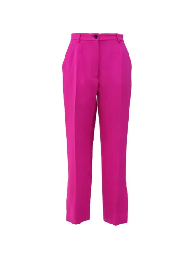 Pre-owned Dolce & Gabbana Tailored High-rise Trousers In Pink