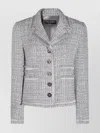 Dolce & Gabbana Tailored Jacket With Button Detailing And Frayed Edges