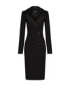 Dolce & Gabbana Technical Jersey Midi Coat Dress In Black