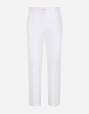 Dolce & Gabbana Silk Tailored Trousers In White