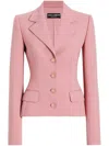 Dolce & Gabbana Tailored Single-breasted Jacket Flap Pockets In Pink