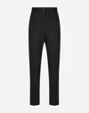 Dolce & Gabbana Tailored Pinstripe Wool Pants In Multicolor