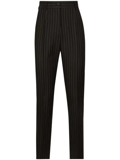 DOLCE & GABBANA TAILORED PINSTRIPE WOOL TROUSERS