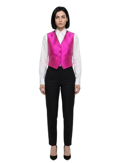 Dolce & Gabbana Tailored Polyamide Vest In Pink