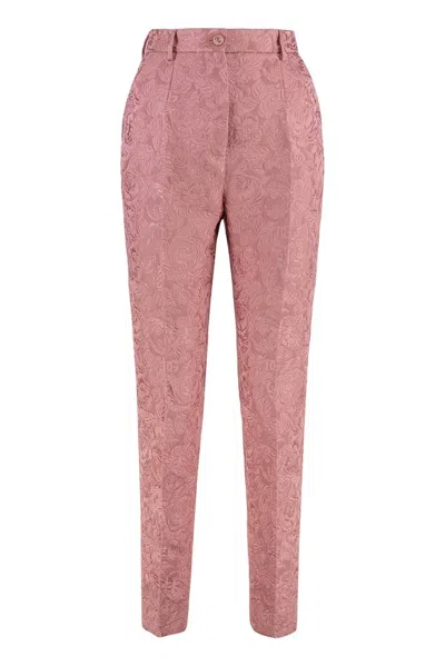 Dolce & Gabbana Tailored Trousers For Women In Pink