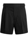 Dolce & Gabbana Cotton Gabardine Shorts With Double Darts In Black