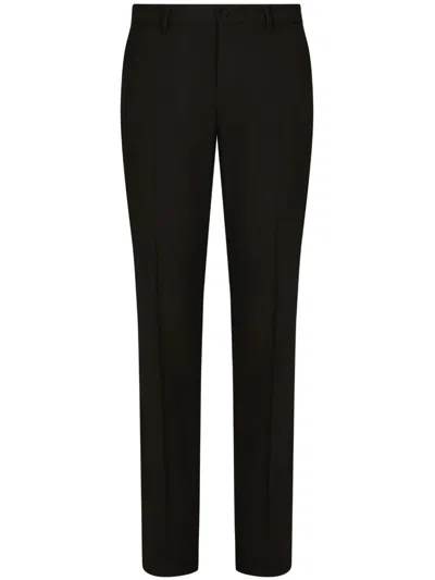 Dolce & Gabbana Tailored Slim-cut Trousers In Black