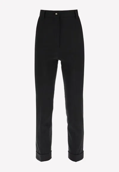 Dolce & Gabbana Tailored Slim-fit Pants In Black