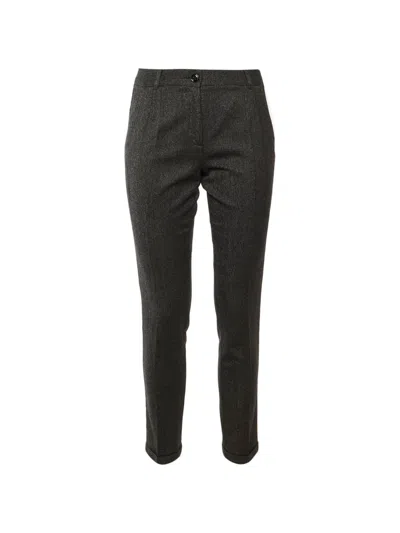 Pre-owned Dolce & Gabbana Tailored Slim-fit Trousers In Gray