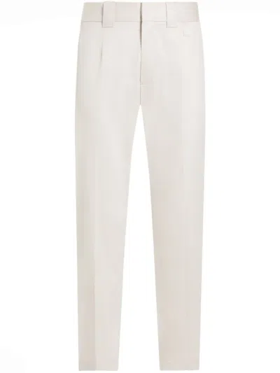 Dolce & Gabbana Tailored Straight-leg Pants With Smooth Finish In White