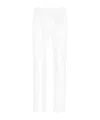 Dolce & Gabbana Button-fastening Linen-blend Wide-leg Trousers In White