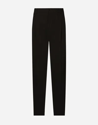 DOLCE & GABBANA TAILORED STRETCH TWILL PANTS