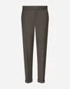 Dolce & Gabbana Tailored Striped Flannel Pants In Multicolor