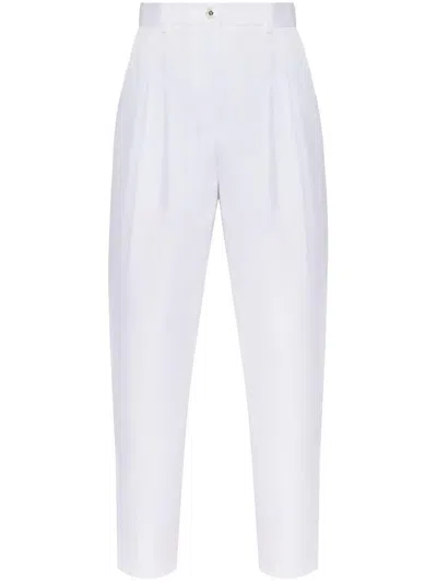 Dolce & Gabbana Tailored Tapered Trousers In White